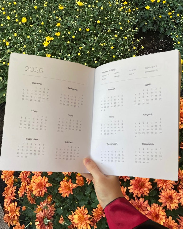 Planner mensuel 2026
